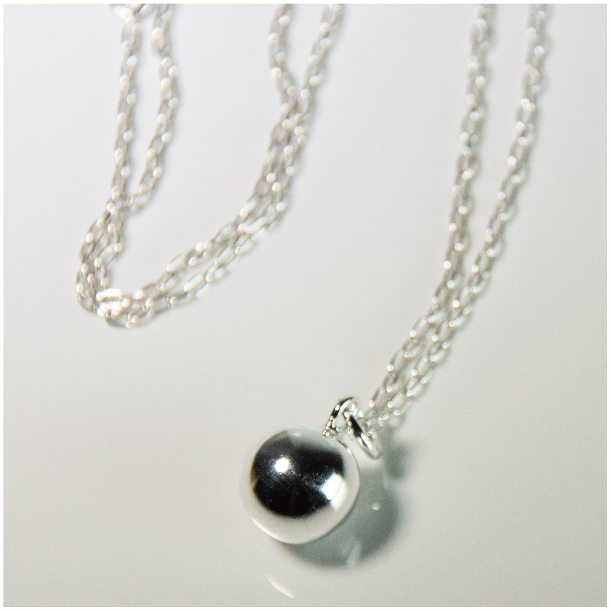 CP003- Sterling Silver Ball Necklace