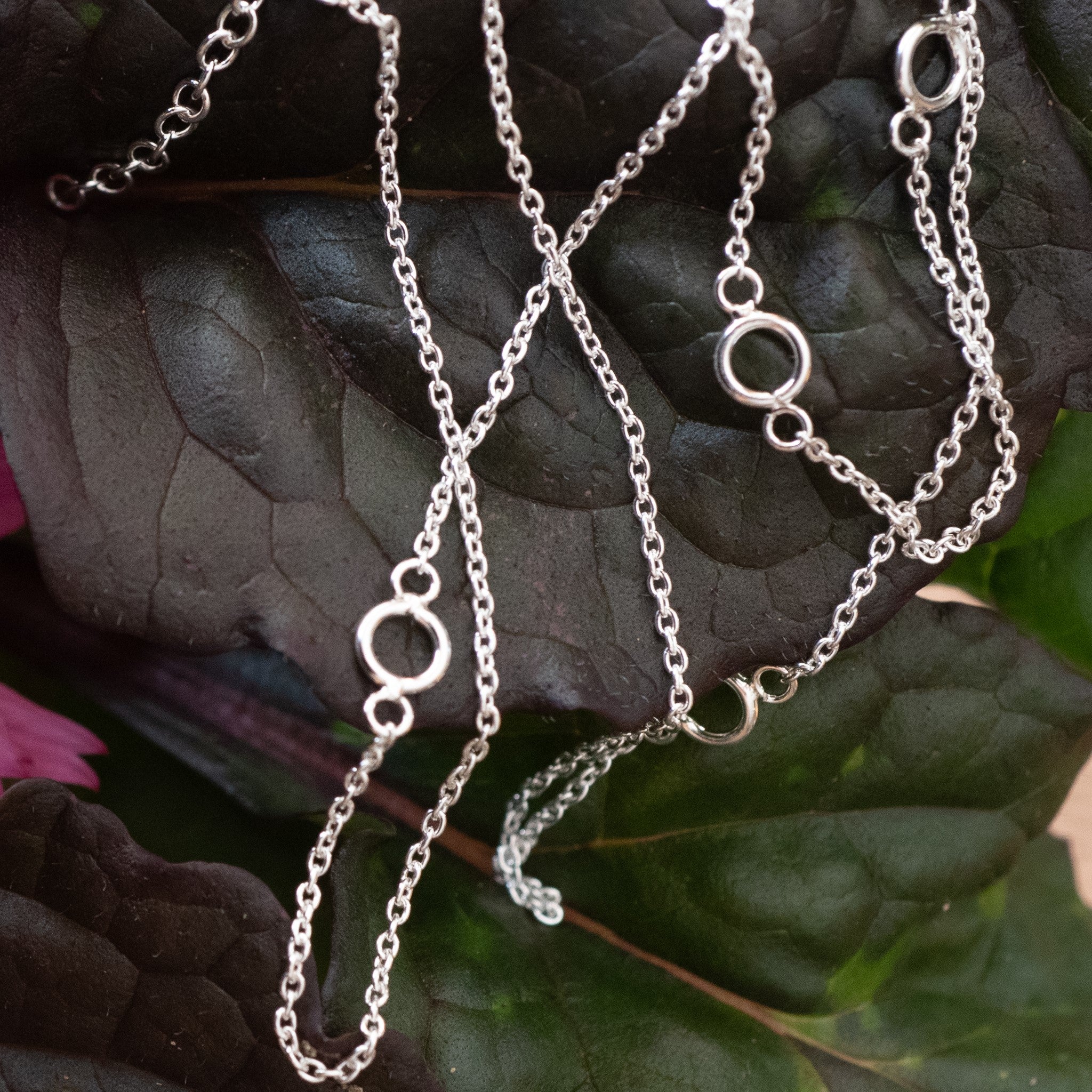 CP015 - Sterling Silver Chain with Small Circles