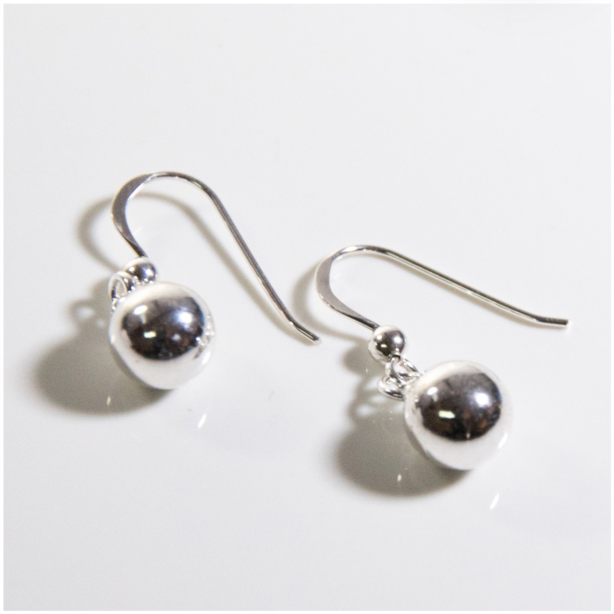 EL014 - Sterling Silver Ball Hook Earrings
