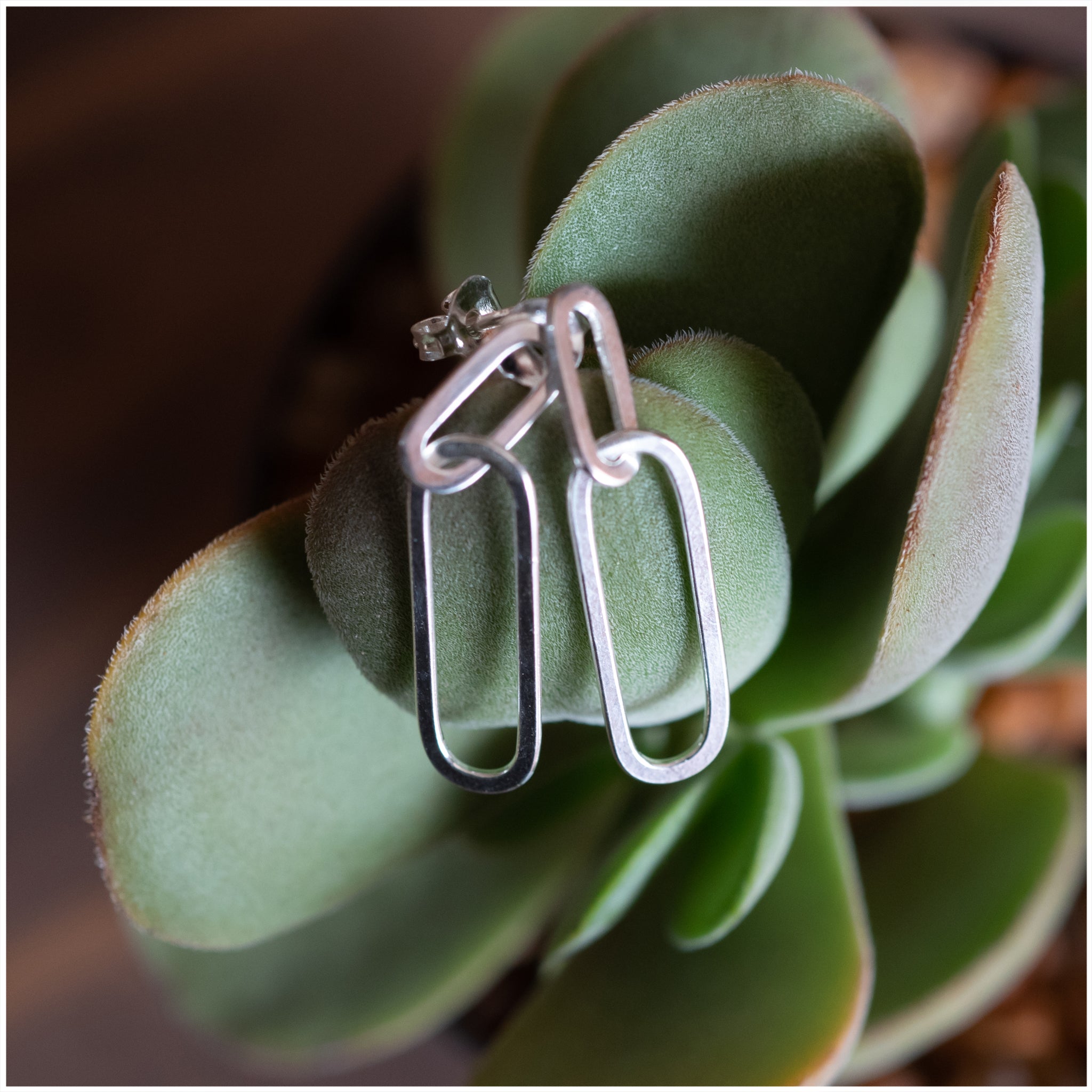 JEL004 - Sterling Silver Paper Clip Earrings