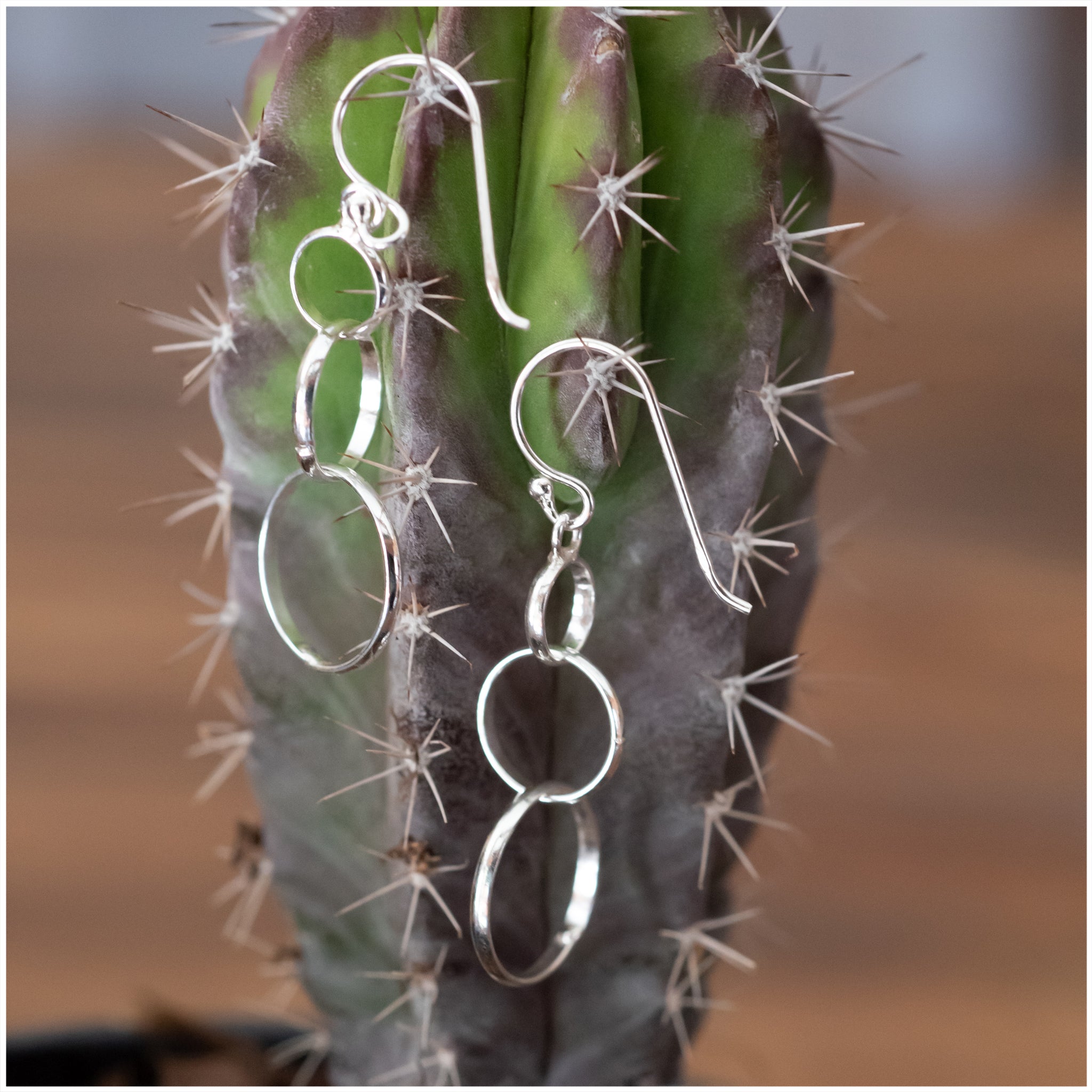JEL007 - Sterling Silver Circle Hook Earrings