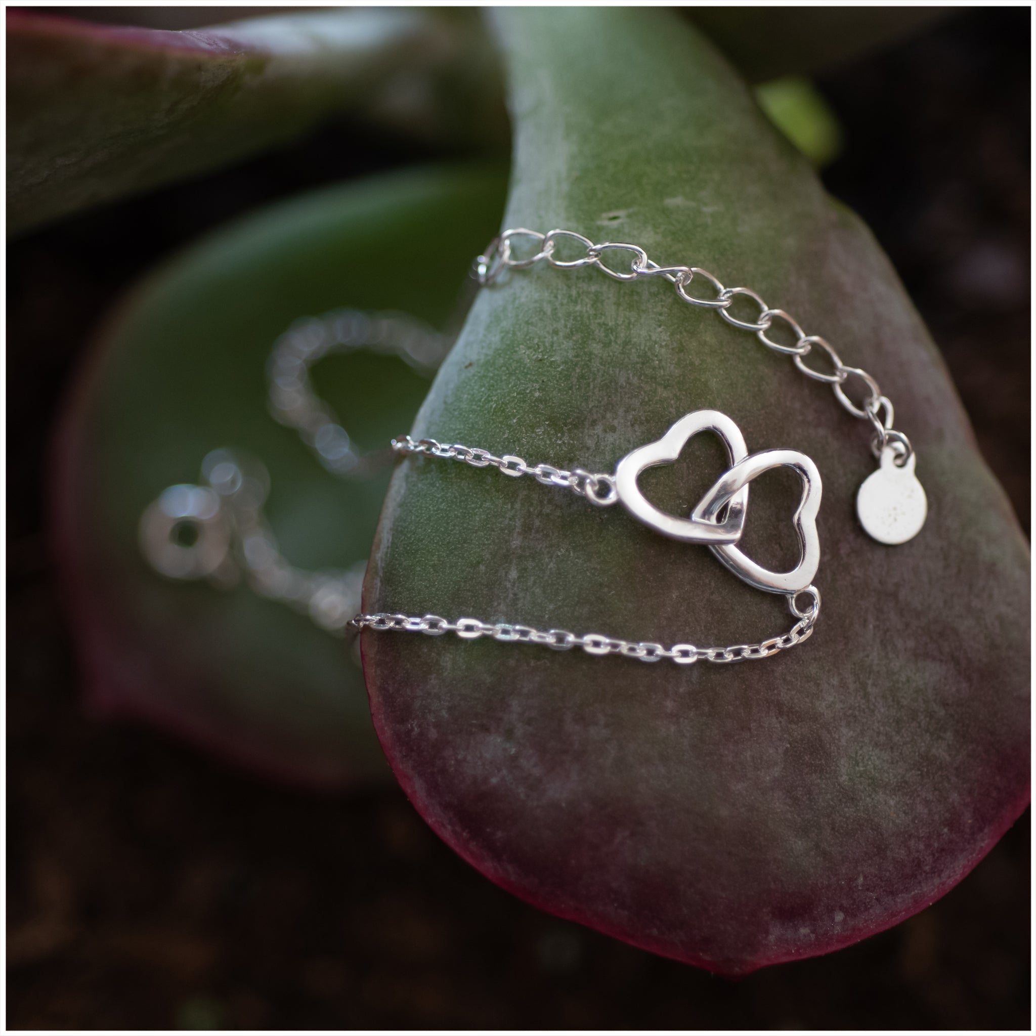 SA004 - Sterling Silver Anklet with Hearts