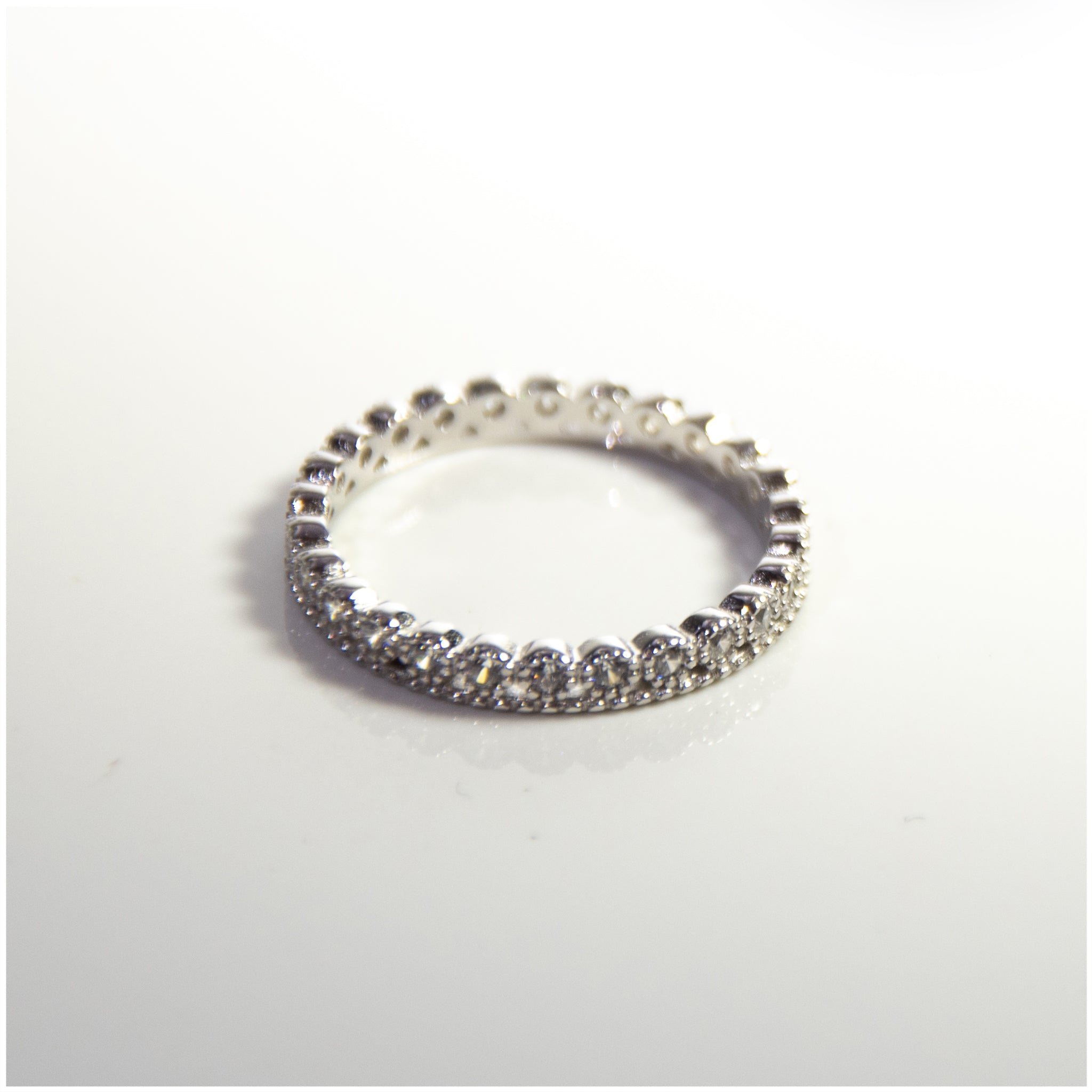 SR004 - Sterling Silver Eternity Ring with CZ