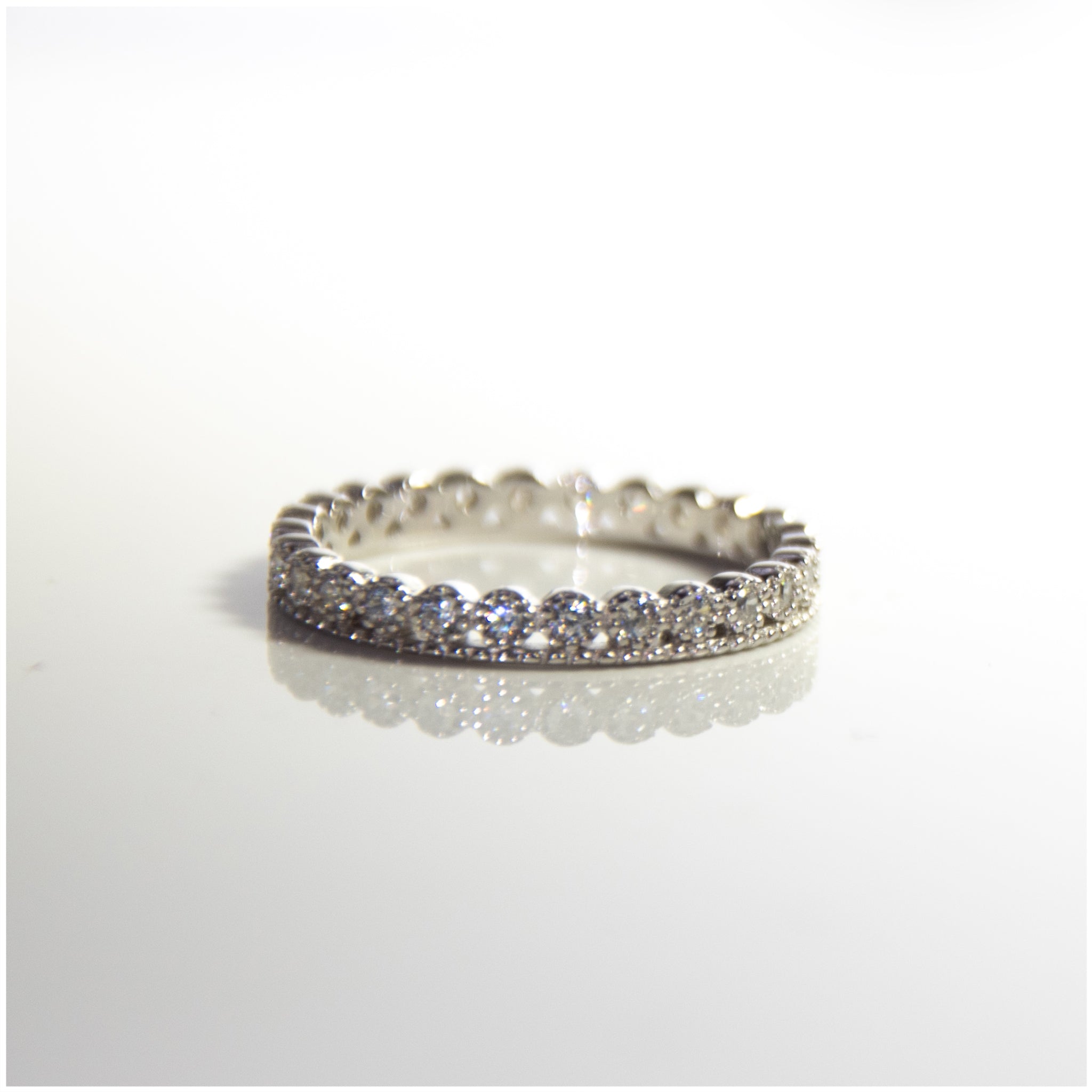SR004 - Sterling Silver Eternity Ring with CZ